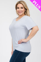 Load image into Gallery viewer, Plus Size Basic Short Sleeve T-shirt (CAPELLA)