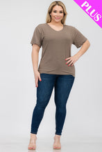 Load image into Gallery viewer, Plus Size Basic Short Sleeve T-shirt (CAPELLA)