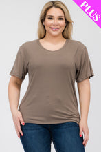 Load image into Gallery viewer, Plus Size Basic Short Sleeve T-shirt (CAPELLA)