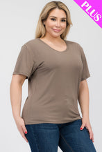 Load image into Gallery viewer, Plus Size Basic Short Sleeve T-shirt (CAPELLA)