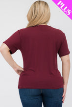 Load image into Gallery viewer, Plus Size Basic Short Sleeve T-shirt (CAPELLA)