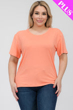 Load image into Gallery viewer, Plus Size Basic Short Sleeve T-shirt (CAPELLA)