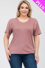 Load image into Gallery viewer, Plus Size Basic Short Sleeve T-shirt (CAPELLA)