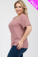 Load image into Gallery viewer, Plus Size Basic Short Sleeve T-shirt (CAPELLA)