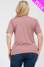 Load image into Gallery viewer, Plus Size Basic Short Sleeve T-shirt (CAPELLA)