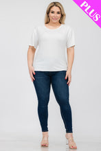 Load image into Gallery viewer, Plus Size Basic Short Sleeve T-shirt (CAPELLA)