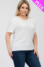 Load image into Gallery viewer, Plus Size Basic Short Sleeve T-shirt (CAPELLA)