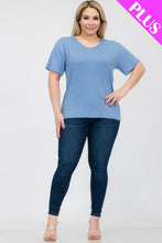 Load image into Gallery viewer, Plus Size Basic Short Sleeve T-shirt (CAPELLA)
