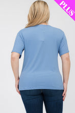 Load image into Gallery viewer, Plus Size Basic Short Sleeve T-shirt (CAPELLA)
