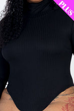 Load image into Gallery viewer, Plus Size Ribbed Turtle Neck Long Sleeve Bodysuit (CAPELLA)