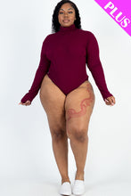Load image into Gallery viewer, Plus Size Ribbed Turtle Neck Long Sleeve Bodysuit (CAPELLA)