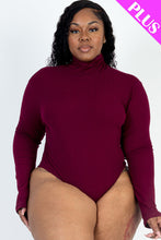 Load image into Gallery viewer, Plus Size Ribbed Turtle Neck Long Sleeve Bodysuit (CAPELLA)