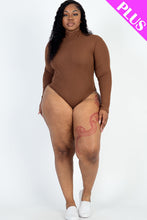 Load image into Gallery viewer, Plus Size Ribbed Turtle Neck Long Sleeve Bodysuit (CAPELLA)