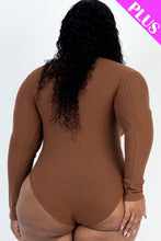Load image into Gallery viewer, Plus Size Ribbed Turtle Neck Long Sleeve Bodysuit (CAPELLA)
