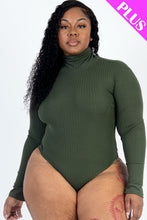 Load image into Gallery viewer, Plus Size Ribbed Turtle Neck Long Sleeve Bodysuit (CAPELLA)