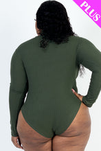 Load image into Gallery viewer, Plus Size Ribbed Turtle Neck Long Sleeve Bodysuit (CAPELLA)