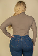 Load image into Gallery viewer, Plus Size Ribbed Turtle Neck Long Sleeve Bodysuit (CAPELLA)