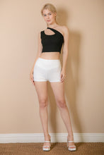 Load image into Gallery viewer, Ribbed One Shoulder Cross Strap Crop Top (CAPELLA)
