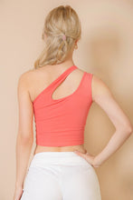 Load image into Gallery viewer, Ribbed One Shoulder Cross Strap Crop Top (CAPELLA)