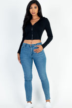Load image into Gallery viewer, French Terry Crop Zip Up Hoodie (CAPELLA)