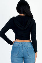 Load image into Gallery viewer, French Terry Crop Zip Up Hoodie (CAPELLA)