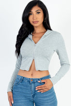 Load image into Gallery viewer, French Terry Crop Zip Up Hoodie (CAPELLA)