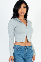 Load image into Gallery viewer, French Terry Crop Zip Up Hoodie (CAPELLA)