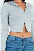 Load image into Gallery viewer, French Terry Crop Zip Up Hoodie (CAPELLA)