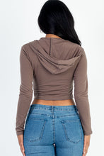 Load image into Gallery viewer, French Terry Crop Zip Up Hoodie (CAPELLA)