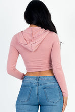 Load image into Gallery viewer, French Terry Crop Zip Up Hoodie (CAPELLA)