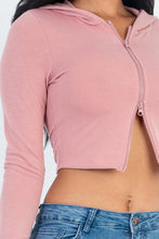 Load image into Gallery viewer, French Terry Crop Zip Up Hoodie (CAPELLA)