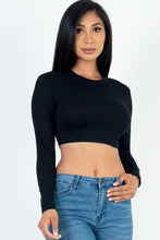 Load image into Gallery viewer, Crew Neck Long Sleeve Cropped Top (CAPELLA)
