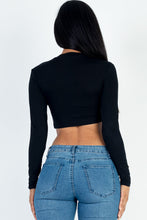 Load image into Gallery viewer, Crew Neck Long Sleeve Cropped Top (CAPELLA)