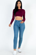 Load image into Gallery viewer, Crew Neck Long Sleeve Cropped Top (CAPELLA)