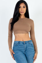 Load image into Gallery viewer, Crew Neck Long Sleeve Cropped Top (CAPELLA)