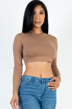 Load image into Gallery viewer, Crew Neck Long Sleeve Cropped Top (CAPELLA)