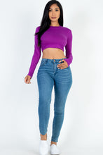 Load image into Gallery viewer, Crew Neck Long Sleeve Cropped Top (CAPELLA)