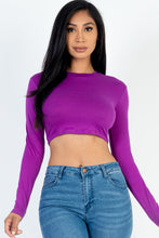 Load image into Gallery viewer, Crew Neck Long Sleeve Cropped Top (CAPELLA)
