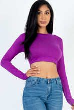Load image into Gallery viewer, Crew Neck Long Sleeve Cropped Top (CAPELLA)