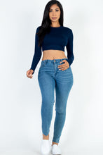 Load image into Gallery viewer, Crew Neck Long Sleeve Cropped Top (CAPELLA)