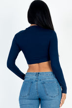Load image into Gallery viewer, Crew Neck Long Sleeve Cropped Top (CAPELLA)