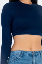 Load image into Gallery viewer, Crew Neck Long Sleeve Cropped Top (CAPELLA)