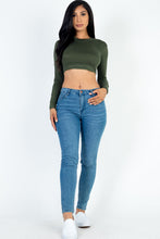 Load image into Gallery viewer, Crew Neck Long Sleeve Cropped Top (CAPELLA)