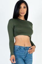 Load image into Gallery viewer, Crew Neck Long Sleeve Cropped Top (CAPELLA)
