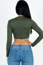 Load image into Gallery viewer, Crew Neck Long Sleeve Cropped Top (CAPELLA)
