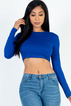 Load image into Gallery viewer, Crew Neck Long Sleeve Cropped Top (CAPELLA)