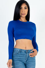 Load image into Gallery viewer, Crew Neck Long Sleeve Cropped Top (CAPELLA)