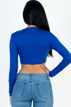 Load image into Gallery viewer, Crew Neck Long Sleeve Cropped Top (CAPELLA)