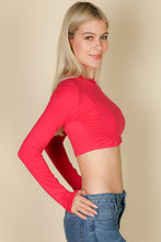 Load image into Gallery viewer, Crew Neck Long Sleeve Cropped Top (CAPELLA)