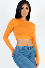 Load image into Gallery viewer, Crew Neck Long Sleeve Cropped Top (CAPELLA)